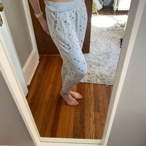 Aerie Dreamy Star Print Fleece Joggers